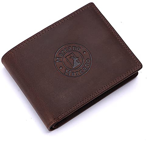 MERCANO Premium Vintage Echtleder Herren Geldbeutel Braun mit RFID-Schutz I inkl. Geschenkbox, Portemonnaie für Männer mit Kartenfächern und Münzfach, Geldbörse Brieftasche Portmonee Wallet