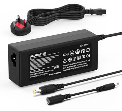BIUBOTY 65W Laptop Charger Compatible with Acer Chromebook 11 13 14 15 R11 CB3 CB5 C720p CB3-131-C3SZ CB5-571 Swift 1 3 5 SF314-51 SF315-41 Aspire One Cloudbook 11 14 19V 3.42A Adapter Power Cable