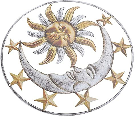 Happyyami 1stück -mond Wanddeko Metall Farbenfrohes Ornament Für Und Außendekoration Für Garten Flur Einweihung Feiertagen