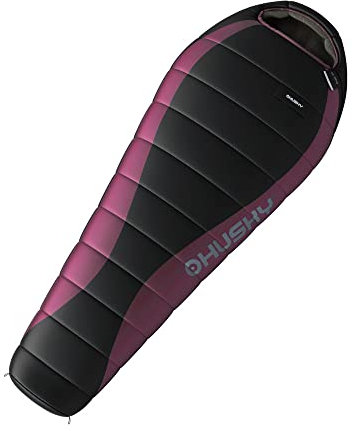 Husky Mumienschlafsacktuch für Damen -20°C 200 x 80 cm-Schwarz/Lila