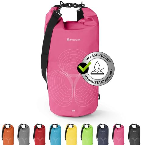 #DoYourOutdoor Dry Bag Tasche | Wasserdichter Rucksack | Wasserfester Beutel & Packsack | 2L 5L 10L 20L 30L Drybag in 2 Styles und vielen Farben | Ideal für Boot, Kajak, Angeln und Camping