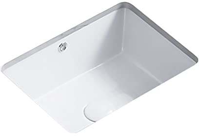 16 Inch Bathroom Vanity SinSmall Undermount Bathroom Sinks Rectangular White Porcelain Vessel Sink Cabinet 15.75 x 11.82 Ceramic Wash Basin Sink With Overflow Tiny Lavamanos Para Baños KINGWONG