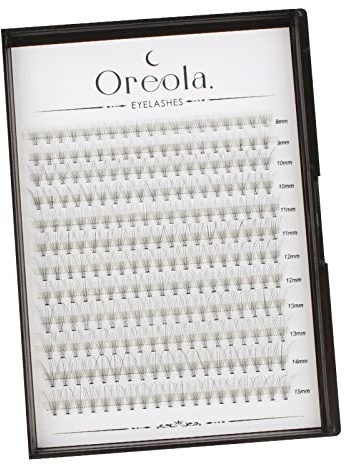 Oreola Einzelne Wimpern 228PCS, 10D Cluster Wimpern Einzeln 0.07D 8-15mm Gemischte Länge für Anfänger, wiederverwendbare Einzelwimpern Wispy Fluffy Lash Clusters für Wimpernverlängerungen zu Hause