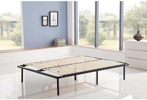 Kosmi - Sommier à Lattes 180x200cm sur Pieds en kit pour lit 2 Places