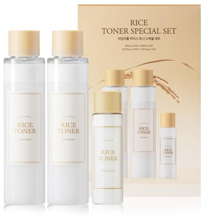 I'm From Rice Toner Special Set 11.20 Fl Oz, Limited Edition, Hydrating for Dry Skin, Vegan, Alcohol Free, Fragrance Free, Peta Approved, K Beauty Toner