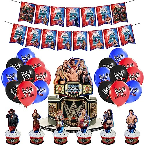 RZDQZY Decorazioni Compleanno: Striscione, Decorazioni Torta, Palloncini Lattice Multicolore