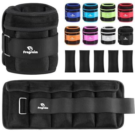 Adjustable Ankle Weights for Women Men 1-1.5/2/3/4/5/6/8/10 kg Pair | Leg Wrist Arm Weight for Pilates, Jogging, Gymnastics, Aerobics, Exercise, Training Physical Therapy