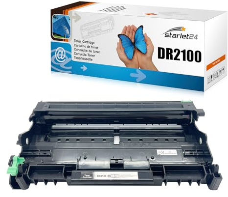 Starlet24 1x Trommel Kompatible für Brother DR-2100 TN2120 Trommel | für DCP-7030 DCP-7040 DCP-7045N HL-2140 HL-2150N HL-2170W HL-2170N MFC-7320 MFC-7320W MFC-7340 MFC-7440N MFC-7440W MFC-7840W