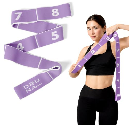 DRUNA Banda Elástica Cinta Cerrada 8 Asas, Estiramiento, Fitness, Gimnasia Rítmica, Yoga, Pilates, Baile