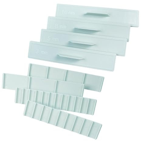 Joberio Scale Ruler for Baking - 8 Cake Roll Division Mold Set | Cookie Dough Thickness Tool Uniform Cake Divider | Precise Dough Cutter Baking Ruler Tool | Cookie Cutter Scale Ruler for Biscuits