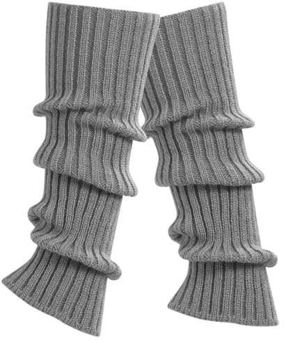 ZKGYUS Jambières Guêtres Femme, Leg Warmers, Femme Leg Warmers, Jambière Guêtres Tricotée Chauffe-jambes Genouillères Chaussettes pour Femmes, gris