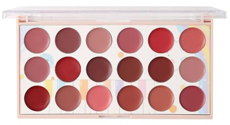 Palette de brillants à lèvres, palette de crème pour les lèvres, Palette de rouge à lèvres imperméable à l'eau avec 18 couleurs, Palette de crème à lèvres, brillant à lèvres Portable pour femme, petit
