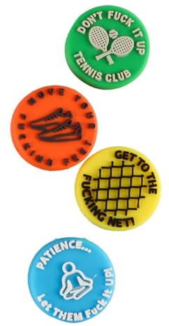 Laroal 4-Pack Tennis Stötdämpare Offensiv Påminnelse Tennis Stötdämpare Kul Tennis Stötdämpare, Silikon Tennis Racket Stötdämpare Tennis Dämpare Set