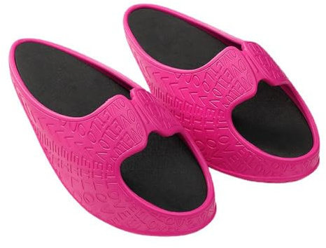 Putting Habing Pantofole per la perdita di peso per le donne a forma di crescente suola esercizio tonificante scarpe Eva Swing piattaforma cuneo dimagrante fitness slip-on, rosso rose, Taglia unica