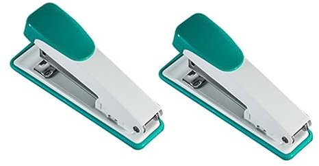 OSALADI 2pcs Metal Standard Staplers Medium Size Desk Stapler 24/6 Staples for Office School Home Use Random Color