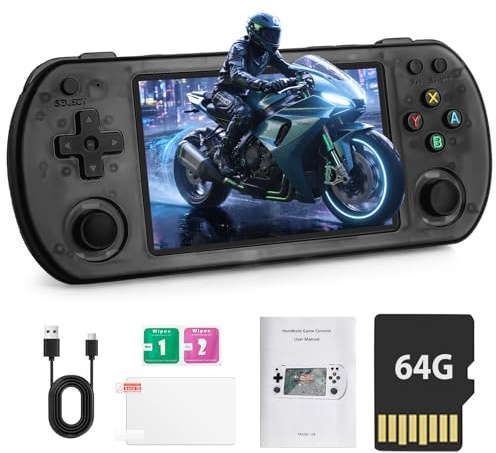 Forlarme U8 Retro Handheld Game Console - Portable Gaming Console with 4.0-Inch IPS Screen, Preloaded 15000+ Games, Supports 20+ Emulators & Dual TF Cards, Long-Lasting 3500mAh Battery (Black)