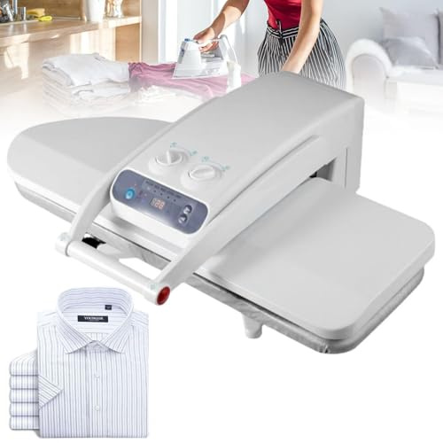 HNBYLMM Plancha de Vapor Inteligente, Prensa de Planchado de Vapor Digital de 1400W con ráfaga de Vapor, 5 Funciones para Telas y protección contra sobrecalentamiento, Plancha Ropa Vapor de 66X23cm