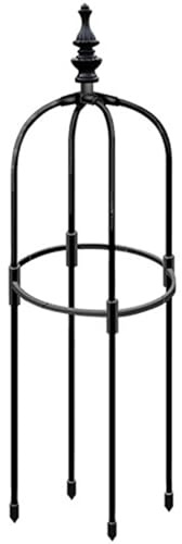 Enrejado de obelisco de 90 cm de Alto Redondo Grueso Resistente a la oxidación para Plantas trepadoras de jardín fácil de Montar.