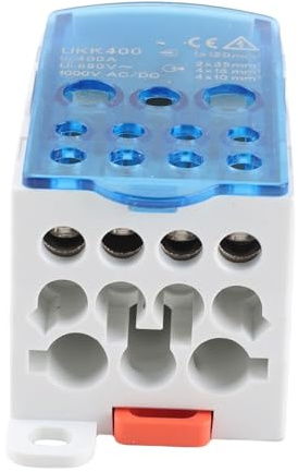 XZXCVN Box di Giunzione Universale UKK - 400A, Quadro Distribuzione con Terminale Din Rail, 400A, Protezione Termica e Isolamento Efficace - Alta Conduttività e Copertura Trasparente,