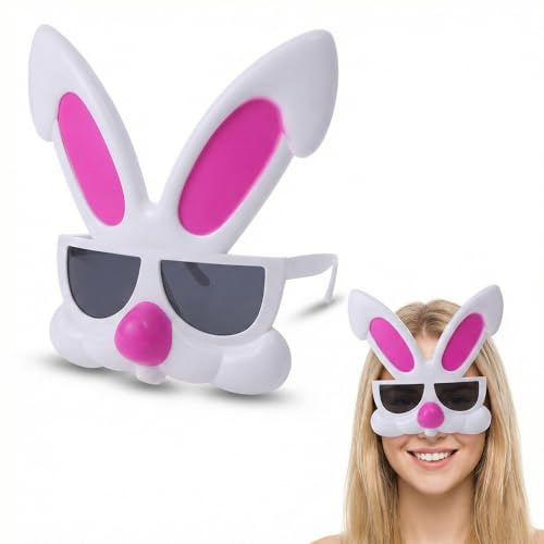 Clyhon Ostern Partybrillen Osterhase Gläser Lustige Brillen Foto Requisiten Maskerade Masken Kostüm Dekoration für Kinder Erwachsene Ostern Halloween Karneval Fasching Ball Geburtstag