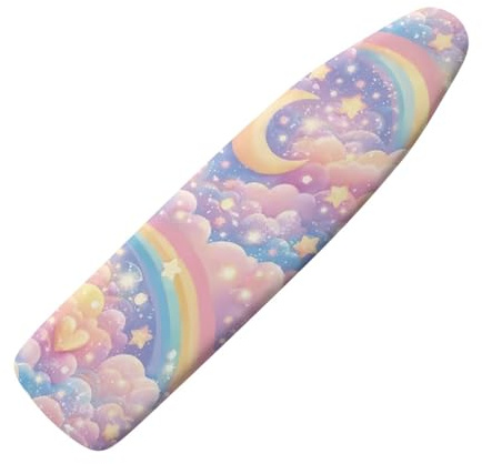 Ironing Board Covers 110X35 Rainbow Padded Iron Board Cover With Elasticated, Easy Fit And Resists Scorching, Cord Binding & Stretch System