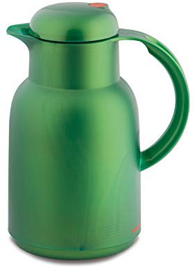 ROTPUNKT Isolierkanne 470 Astrid 1,0 l | Zweifunktions-Drehverschluss | BPA-frei - gesundes Trinken | Made in Germany | Warm + Kalthaltung | Glaseinsatz | Frozen Jade