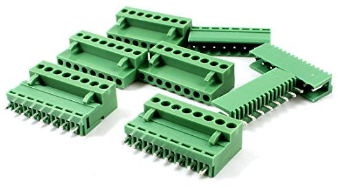 Aexit 5 Set Grün 8 Pin 3,96 mm Einreihige Schraube Steckbare Anschlussklemme Gerader Stecker 300 V 10A (d02180aa16525e26b9ee80be4705592d)