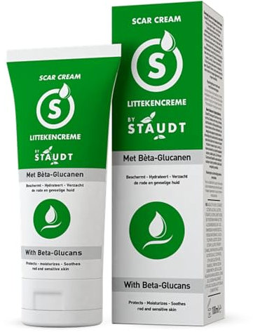 Staudt Narbensalbe - Wund und Heilsalbe mit Vitamin E, Honig, Hyaluronsäure & Silikon - Narbenbehandlung für alte & neue Narben, Akne, Verbrennungen