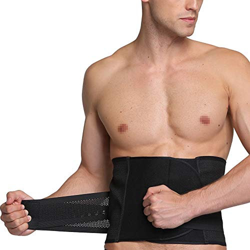 YOUCAI Fitnessgürtel – Damen und Herren – Schwitzgürtel zur Fettverbrennung – Bauchweggürtel – Bauchgürtel zum Abnehmen，Schwarz,XXL