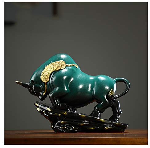 Desktop Dekoration Kreative Glückwindbüffel Möbel Tier Bully Maskottchen Büro Wohnzimmer Unternehmen Möbel Wohnkultur Produkte (Color : B)