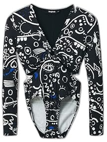 Desigual Body Blouse, Noir, M Femme