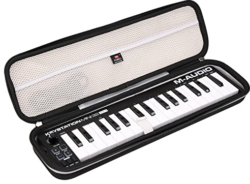 FBLFOBELI EVA Hard Storage Carrying Case for M-Audio/Donner N-32/KEYSTATION MK3 MINI 32-Key USB MIDI Keyboard Controller (Case Only)