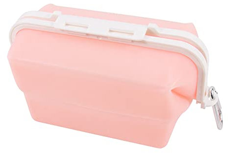 Wisada Portapranzo pieghevole in silicone/Scatola portaoggetti per alimenti/Scatola portaoggetti frigorifero/Ciotola riscaldante microonde Bento Box/Cucina Campeggio all'aperto Essentials (Rosa)