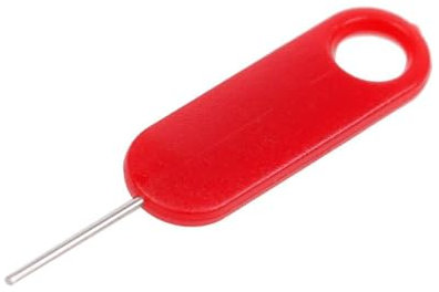 Tectonic Super Strong SIM Card Removal (3 pack) Tool/Pin for all Models of Apple iPhone/iPad, Android Samsung Galaxy S, Huawei, Note other OEM's - 1 Yr Warranty (Red)