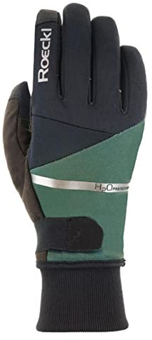 Roeckl Vuno Winter Fahrrad Handschuhe lang schwarz/grün 2023