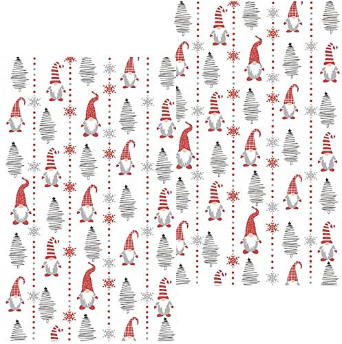 matches21 Geschirrtücher Anette Wichtel Winter Sterne Spültuch Heimtextilien rot grau Baumwolle 2 STK 70x40 cm