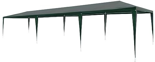 ARKEM Tente de réception 3 x 9 m PE Vert,Tente de Réception,Protection UV,Imperméable,Tente de Camping,Chapiteau de Reception,Tente de Réception,Protection UV,Imperméable,