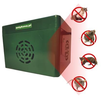 ANTIMARDER LUBERDA Katzenschreck Marderschreck | Für den Garten, wirkt hermetisch auf 4 Seiten | in den Boden getrieben | Stromversorgung 230V