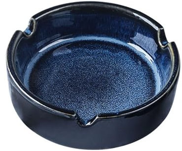TYMYYS Kleine Zigarrenaschenbecher Für Männer, Äußere Aschenbecher Für Zigaretten Für Die Terrasse, Keramische Coole Aschenbecher Keramische Innendekorationen-blau-9x9x3cm, FK2BCC222C3R22C