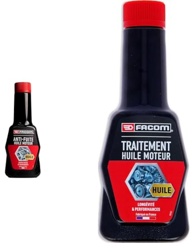 Facom Anti-Fuile Huile Moteur, Régénère Les Joints, 250 ML Rouge & 006001 Traitement Huile 200 ML