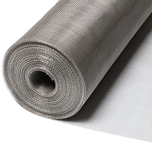 Drahtgeflecht aus Edelstahl Drahtgeflecht aus Edelstahl - 2 mm Loch - 10 Maschen - Hart und hitzebeständig - Metallgitter - rostet Nicht - schneidbar