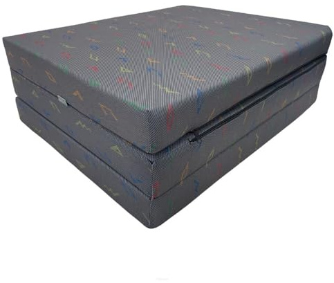 FORTISLINE Klappmatratze 180x65x7 cm - 3-teilige Faltmatratze H2, Gästematratze und Reisematratze mit waschbarem Bezug, Oeko-TEX, hergestellt in der EU, für Gäste und Camping