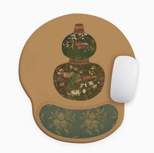 PEKNUX Gourd Fait De l'argent Petit Tapis De Souris Protège-Poignet Anti-Dérapant en Silicone Clavier D'Ordinateur Portable Protège-Poignet Tapis De Souris