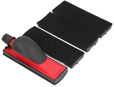 FLEXMAN Hand Sanding Block, Adjustable Air Intake Switch, 7.56 X 2.2in Dust Extraction Sanding Grinding Block with 3 Sanding Boards for Carpentry Sanding