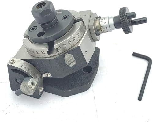 Buyohlic Rotary Table Milling Machine Tools (3/80mm Tilting, ER 20 Collet M6 Clamp Kit)