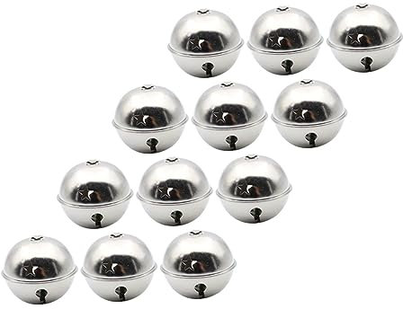 Amosfun 12stücke Teiliges Weihnachtsglocken Silber Dekorative Miniglocken Glockenanhänger für Baumdeko DIY-Glocken für Festtagsdeko