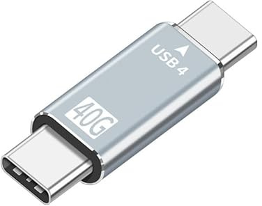 DUOBAGMA usb C-Male zu C-Male Adapter 40Gbps, unterstützt Datenübertragung und Aufladen, kompatibel mit Thunderbolt 3/4, USB3.1, USB2.0