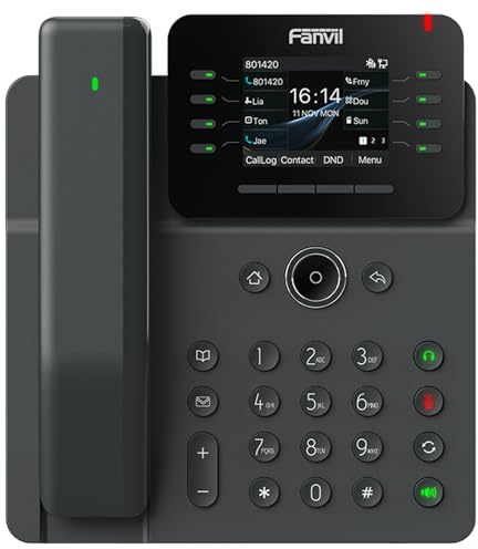 Fanvil V62 Pro Prime Business IP Phone, 2.8 Color Screen, HAC Wireless handset, 12 SIP Lines