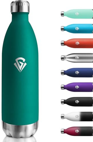 Borraccia Termica 1L, Isolamento Doppia Parete, Bottiglia Acqua in Acciaio Inox, Senza BPA, Antigoccia, Borraccia Riutilizzabile per Scuola, Adulti, Ufficio, Sport, Palestra, Campeggio e Viaggi