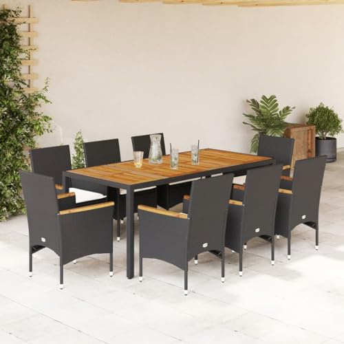 Festnight Rattan Gartenmöbel Set 8 Personen Terrassenmöbel Außen Gartenmöbel Set 8 Stühle mit Tisch Sitzgruppe Outdoor Gartentisch mit Stühlen Set Garten Essgruppe Gartengarnitur
